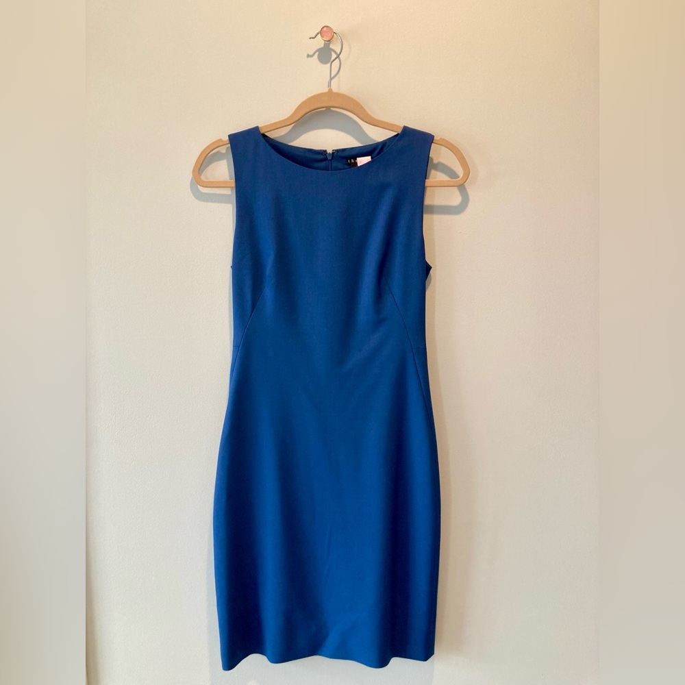 Theory Blue Sheath Midi Dress